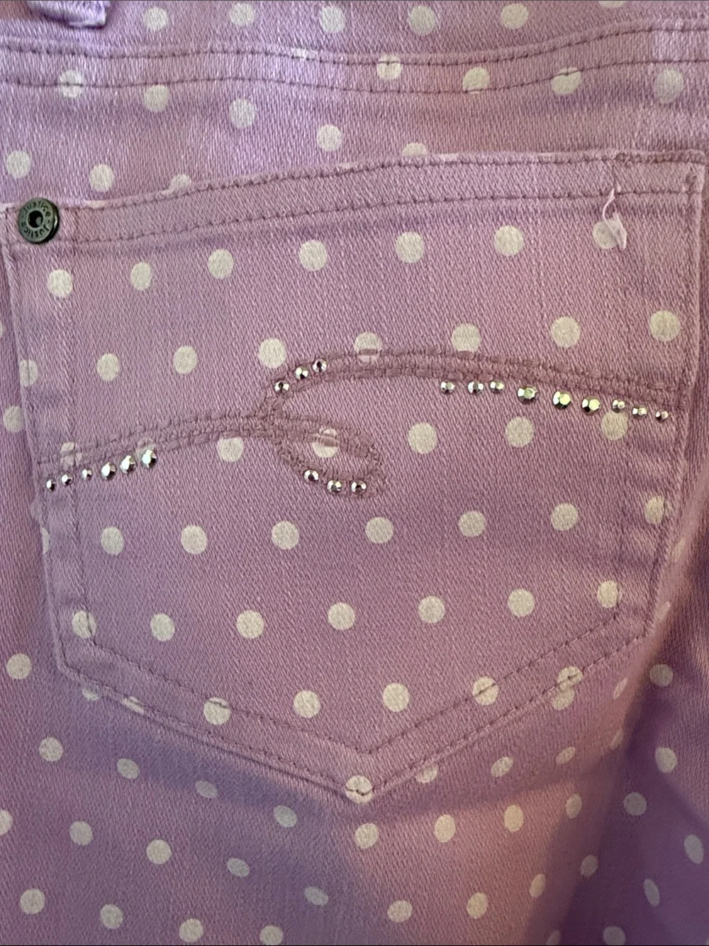✨Purple Ombre Polka Dot Skinny Jeans